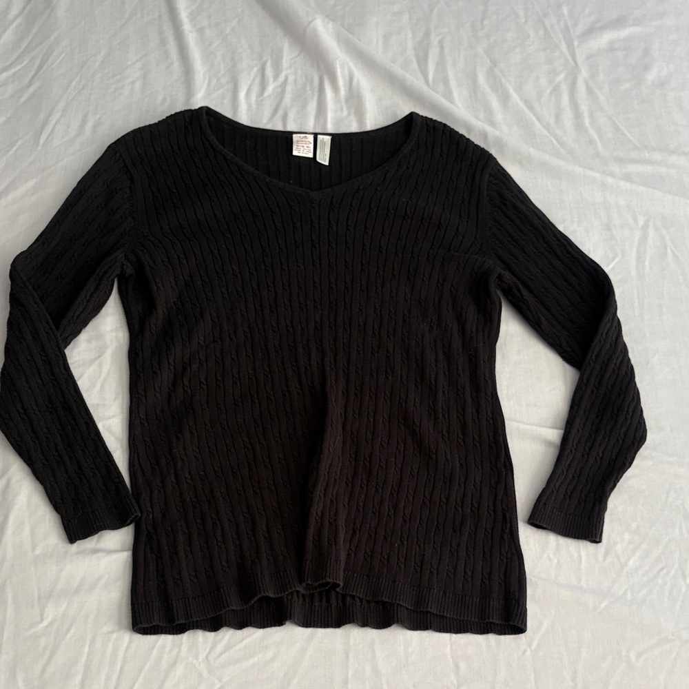 Bobbie Brooks Black V-Neck long sleeve